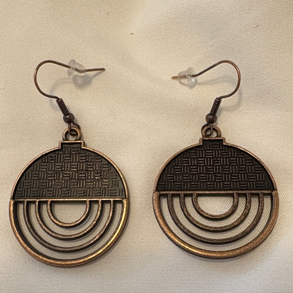 Elegant Copper-Toned Earrings